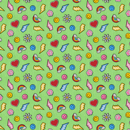 Smileys & Rainbows - Green