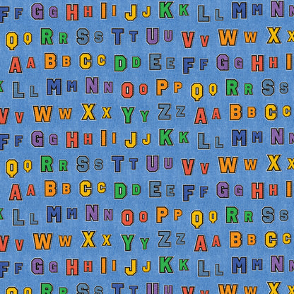 Alphabet Rows - Light Blue