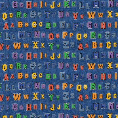 Alphabet Rows - Dark Blue