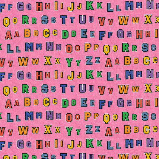Alphabet Rows - Pink