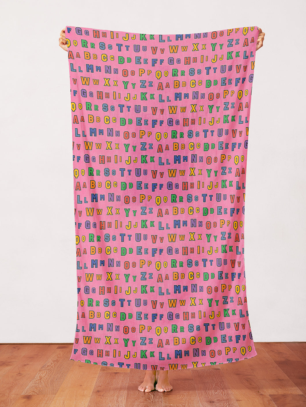Alphabet Rows - Pink – Paintbrush Studio Fabrics