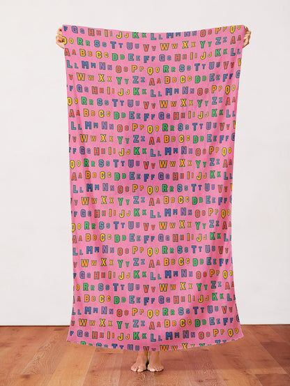 Alphabet Rows - Pink