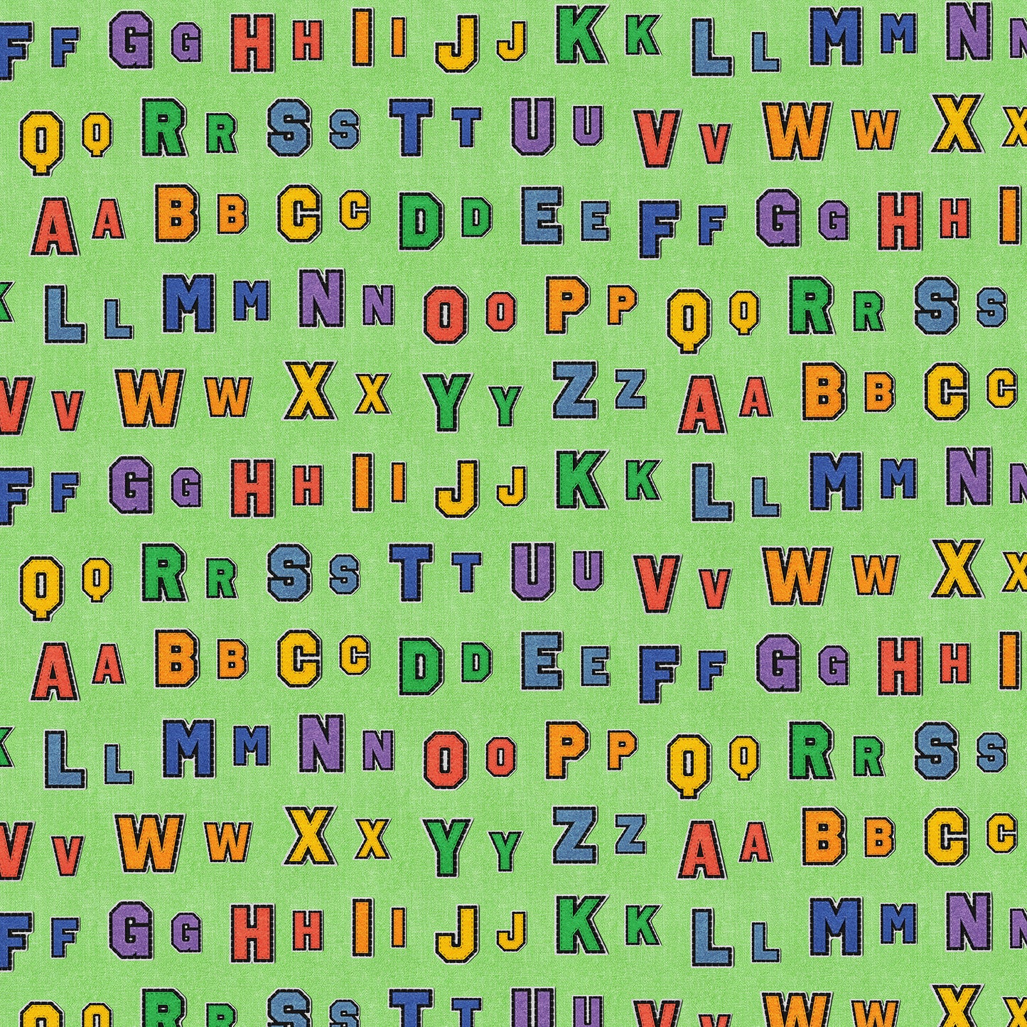 Alphabet Rows - Green