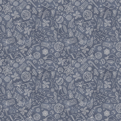 Christmas Illustrations - White on Grey