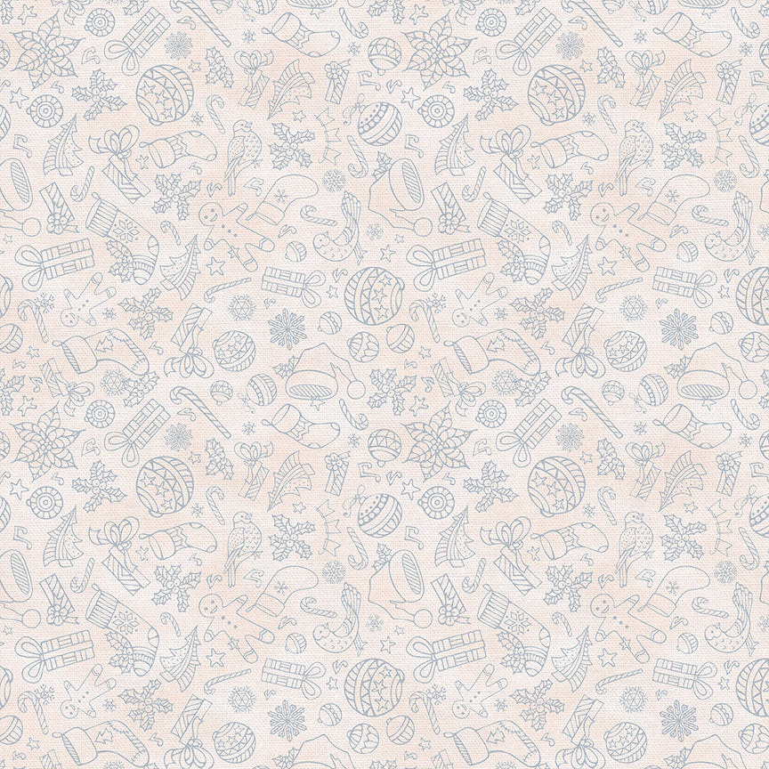 Christmas Illustrations - Grey on White