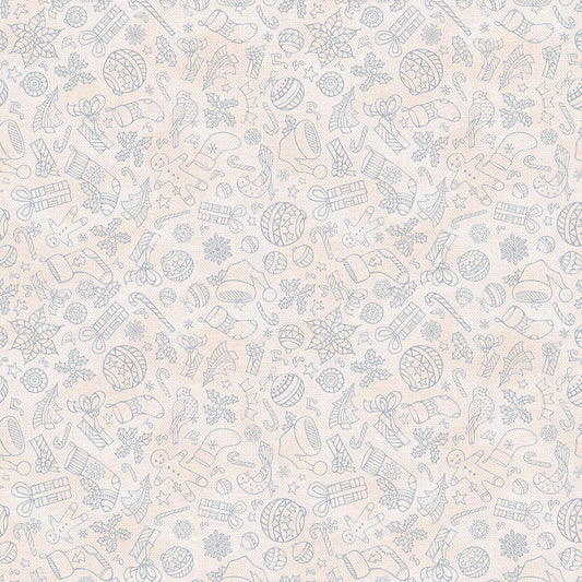 Christmas Illustrations - Grey on White