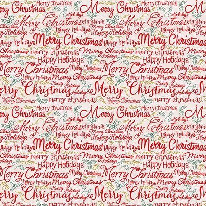Christmas Words - Red Multi