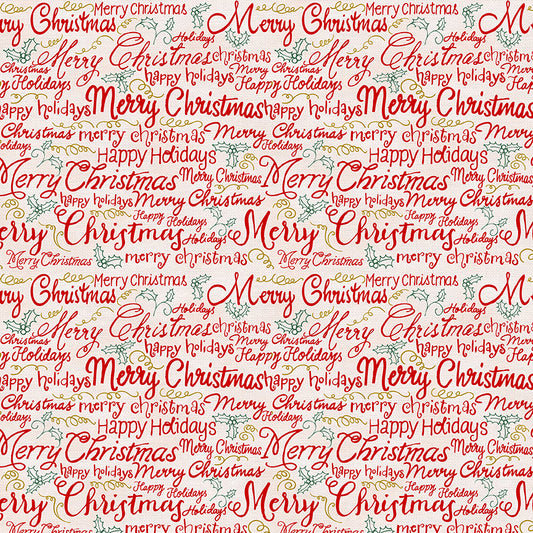 Christmas Words - Red Multi