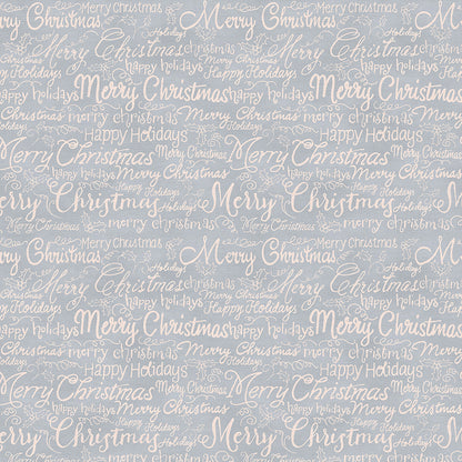Christmas Words - White on Light Grey
