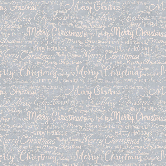 Christmas Words - White on Light Grey