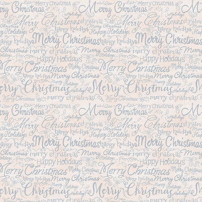 Christmas Words - Grey on White