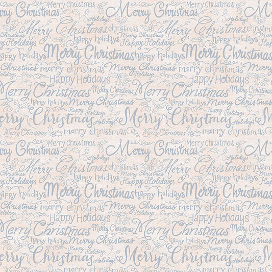 Christmas Words - Grey on White