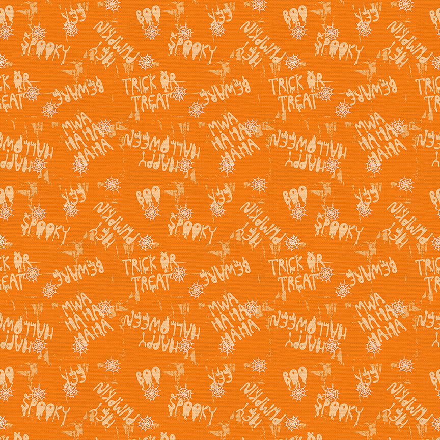 Halloween Spooky Words - Orange