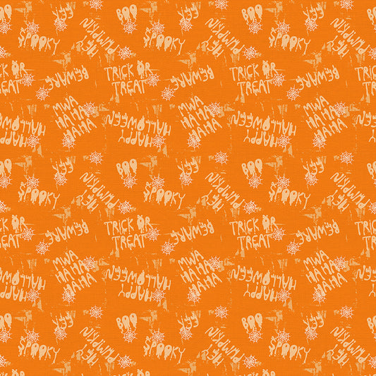 Halloween Spooky Words - Orange