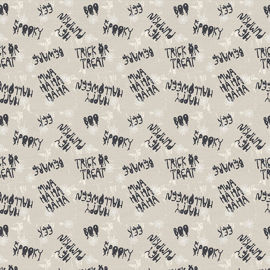 Halloween Spooky Words - Cream
