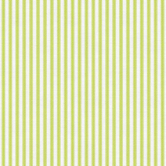 Tailored Ticking - Lime Green