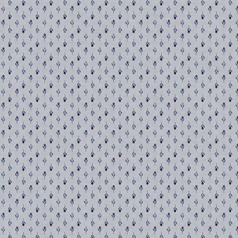 Stitched Tulips - Blue