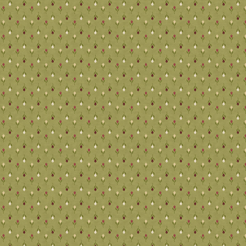 Stitched Tulips - Green