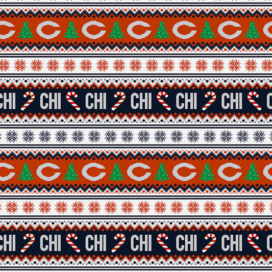 Holiday Sweater - Blue/Orange