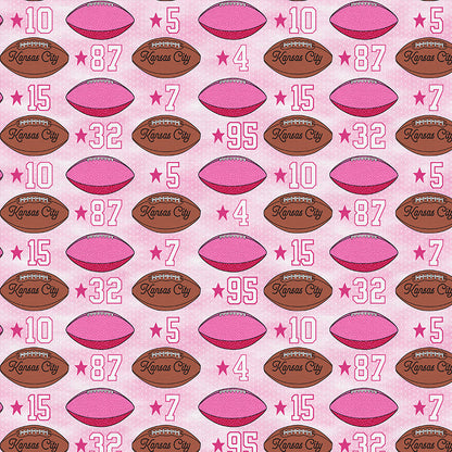 KC Football - Pink/Gold