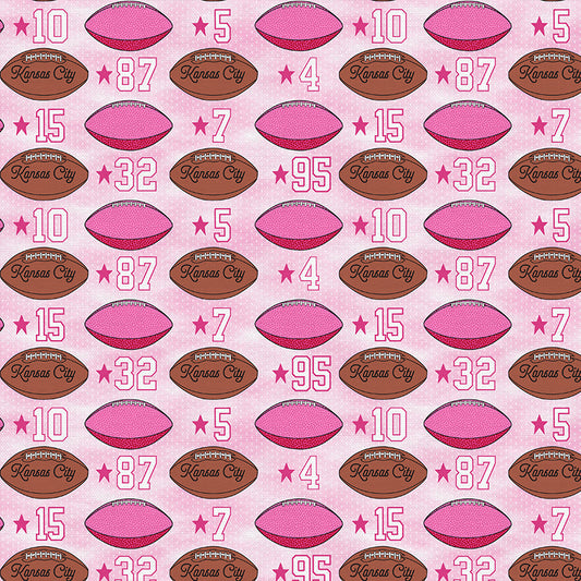 KC Football - Pink/Gold