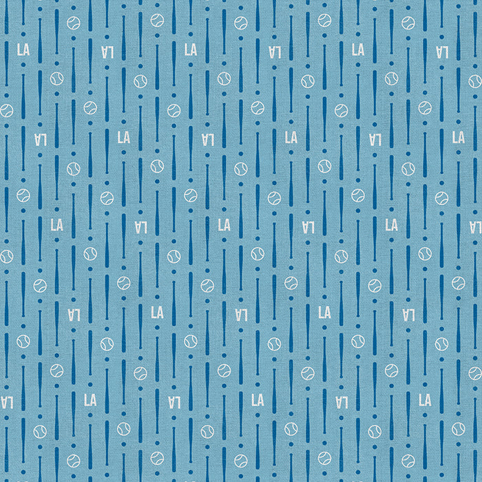 LA Ditsy Baseballs - Blue