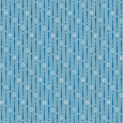 LA Ditsy Baseballs - Blue