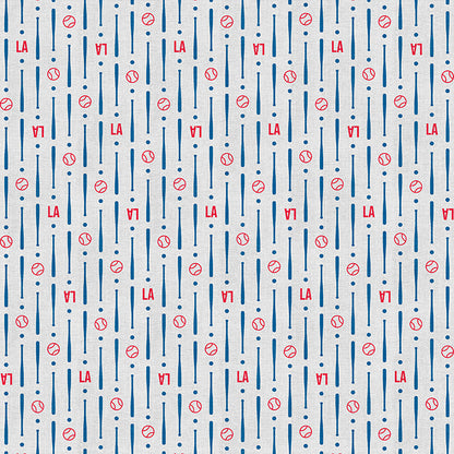 LA Ditsy Baseballs - White