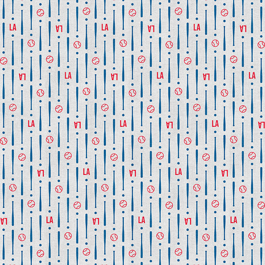 LA Ditsy Baseballs - White