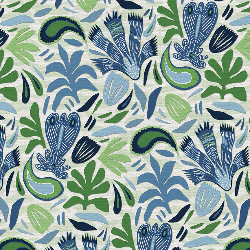 Abstract Shapes - Blue/Green