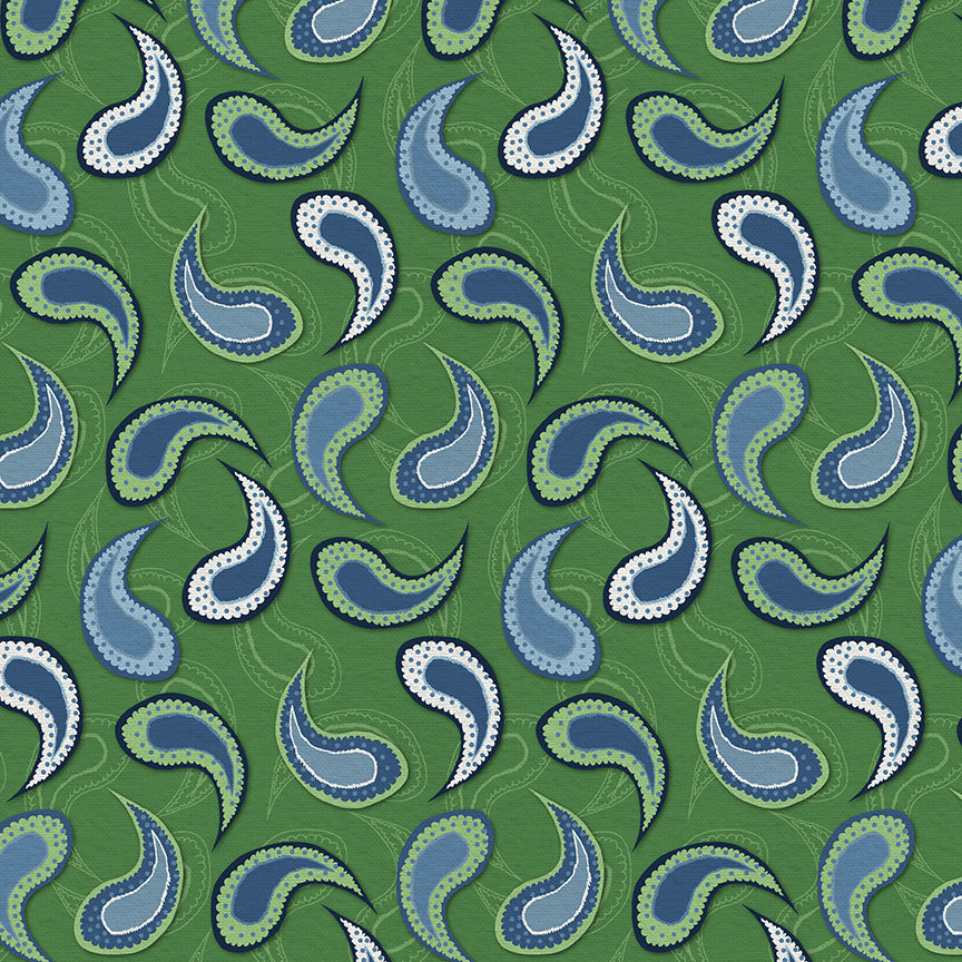 Paisley Toss - Blue/Green