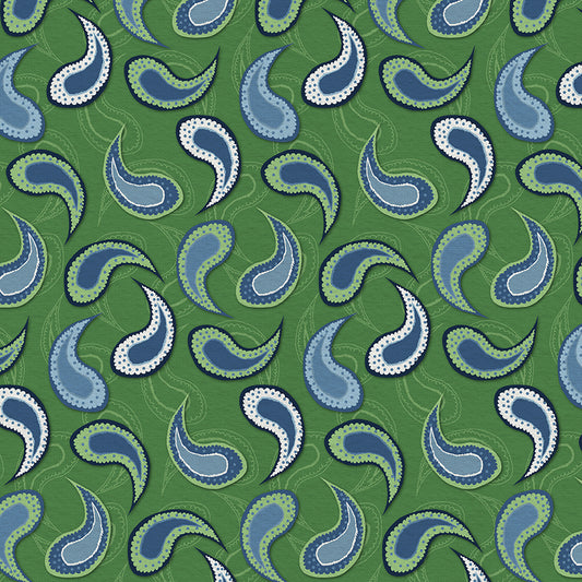 Paisley Toss - Blue/Green
