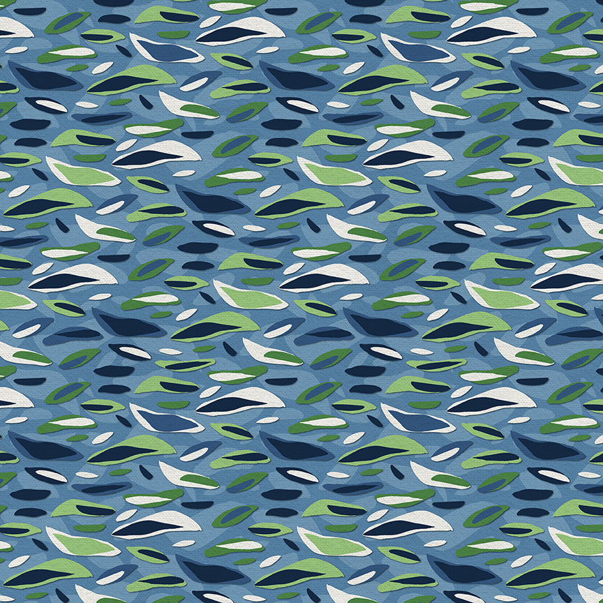 Layered Leaves - Blue