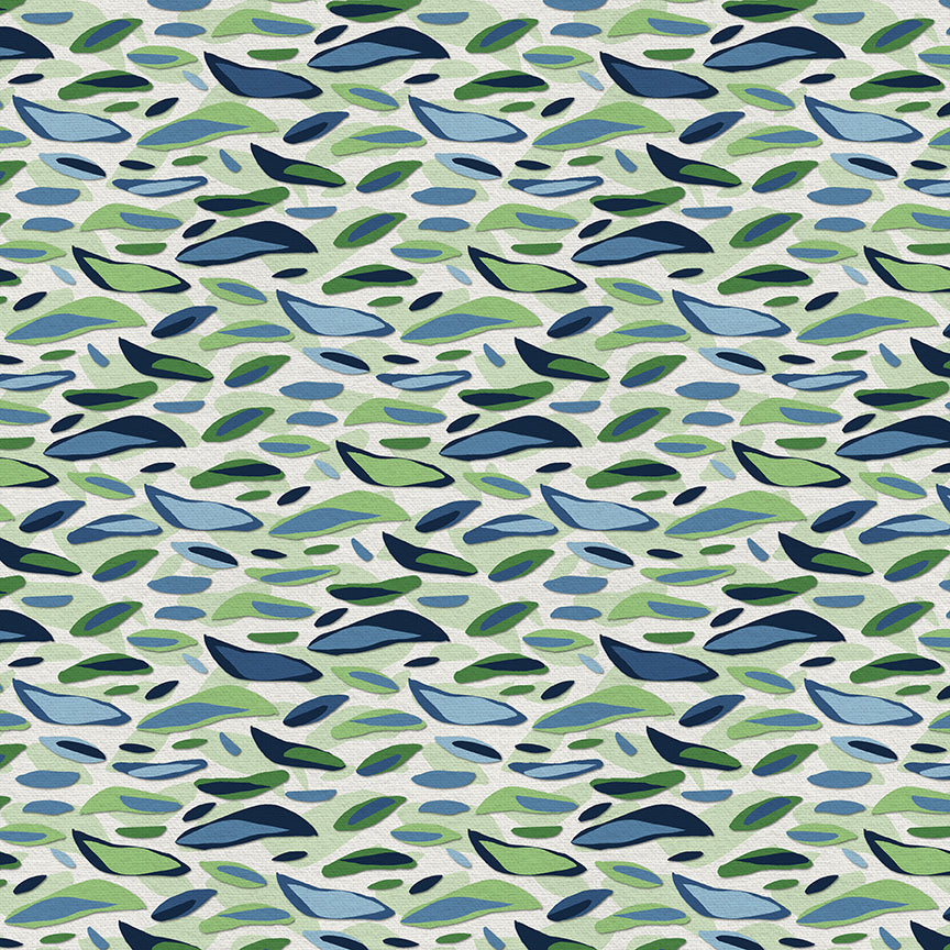Layered Leaves - Green/White