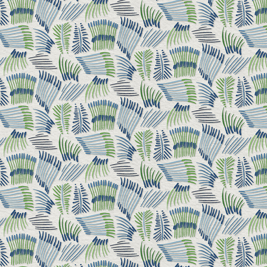 Fanning Lines - Blue/Green