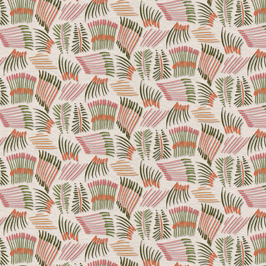 Fanning Lines - Green/Pink