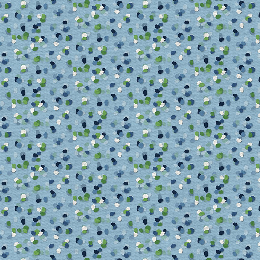 Ditsy Dots - Blue/Green