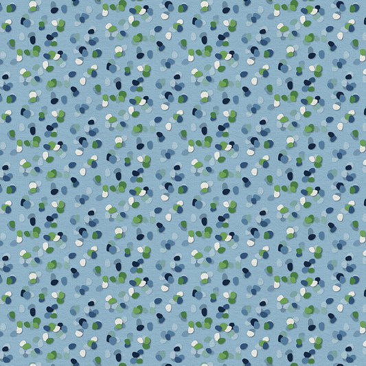 Ditsy Dots - Blue/Green