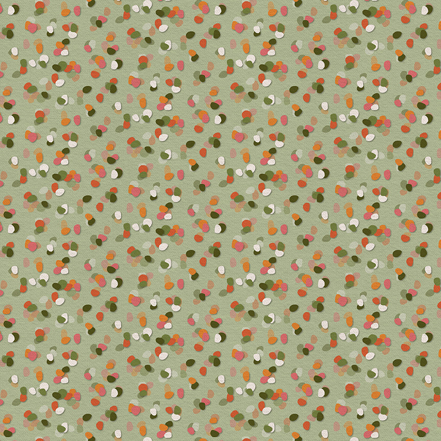 Ditsy Dots - Green/Pink