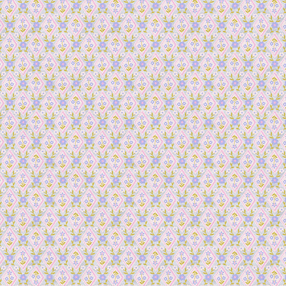Diamonds - Purple on Blue