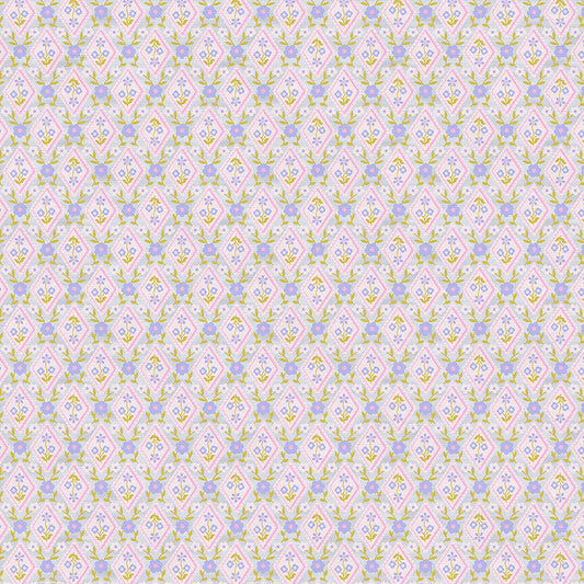 Diamonds - Purple on Blue