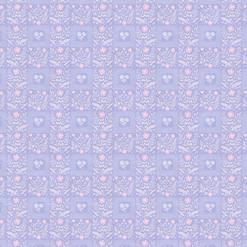 Squares - Pink on Purple