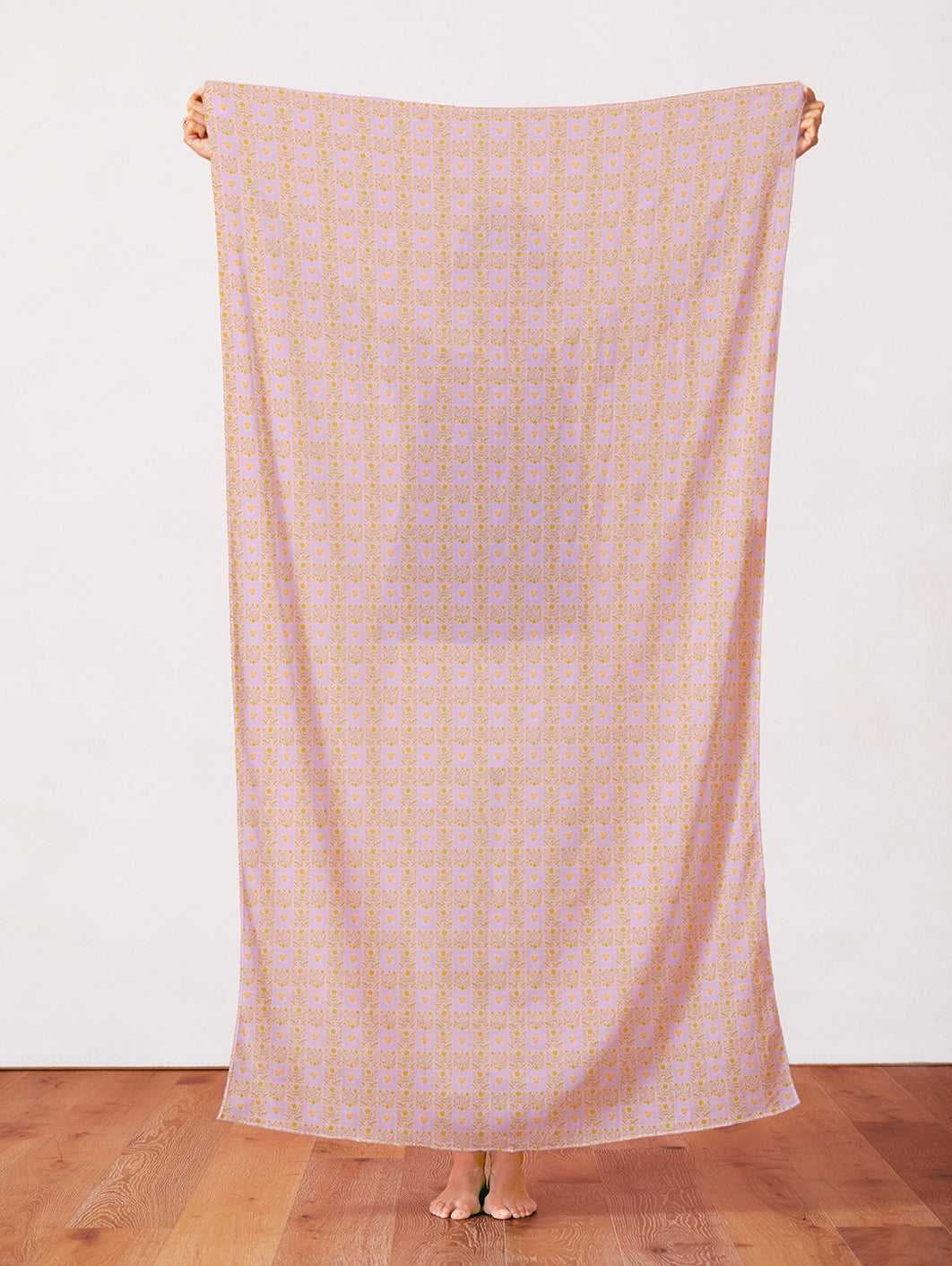 Squares - Gold on Pink
