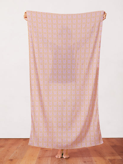Squares - Gold on Pink