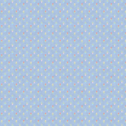 Stitched Tulips - Blue/Pink