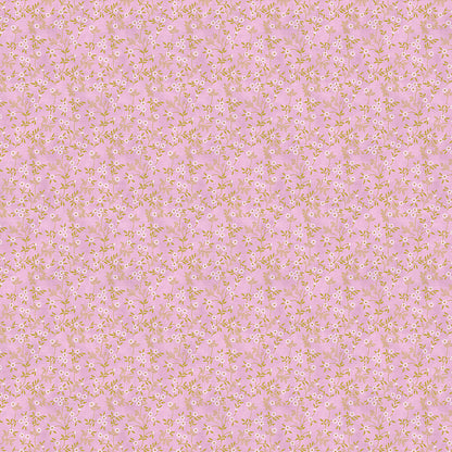 Stippled Branches - Pink/Gold
