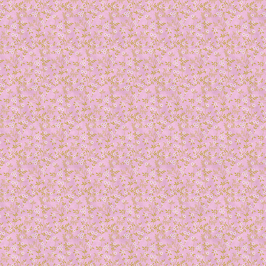 Stippled Branches - Pink/Gold