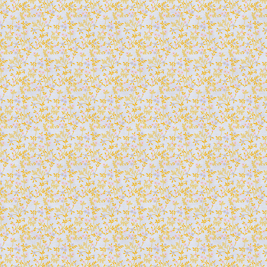 Stippled Branches - Blue/Gold
