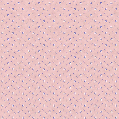Dots and Diamonds - Blue on Pink