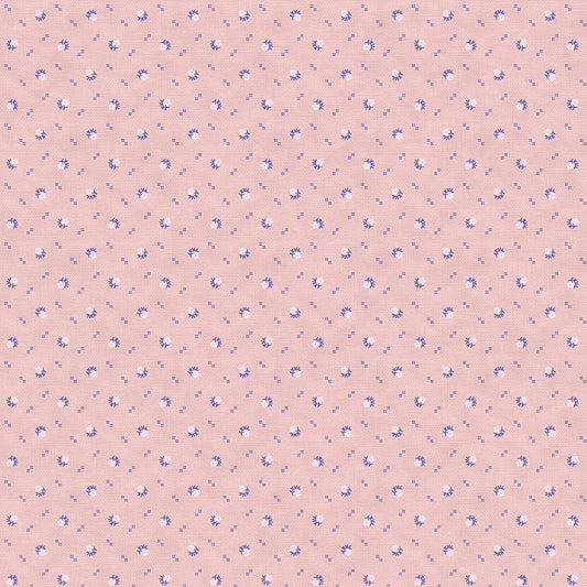 Dots and Diamonds - Blue on Pink